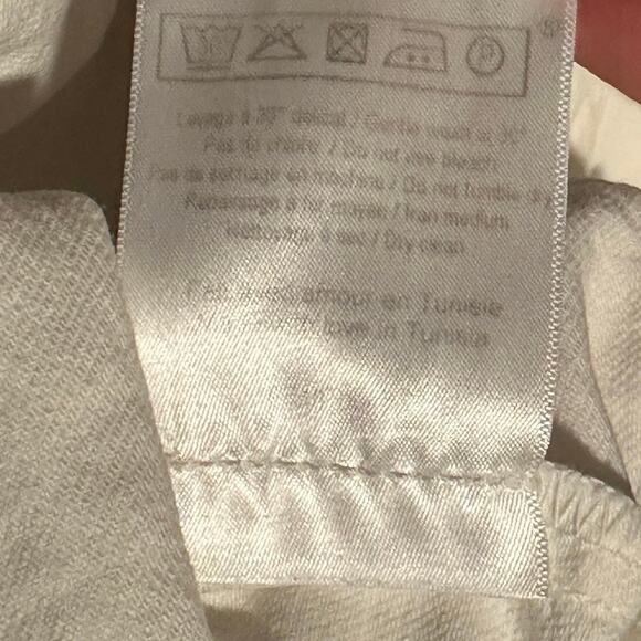 Sezane Ecru Giulia Denim Shift Dress French Country Coastal Rustic Boho Preppy - Picture 9 of 11